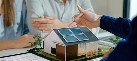 Planning eco-friendly house with solar panels