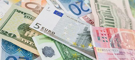 Assorted banknotes from different countries