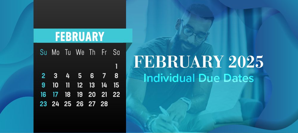 Blue-themed February 2025 schedule display