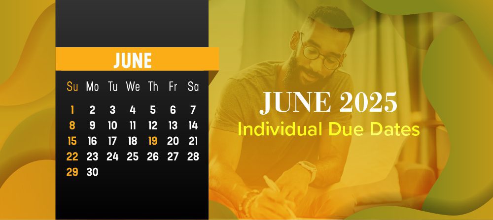 Man writing beside June calendar