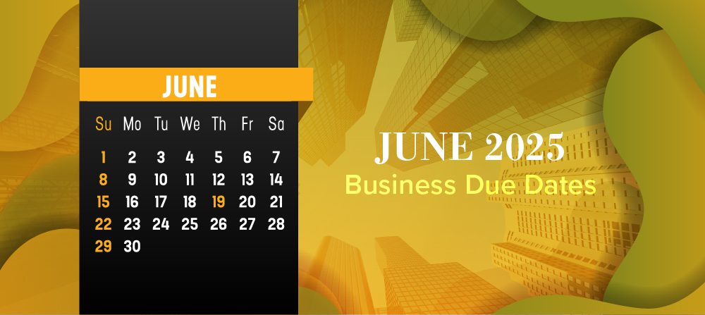 Calendar for June 2025 deadlines