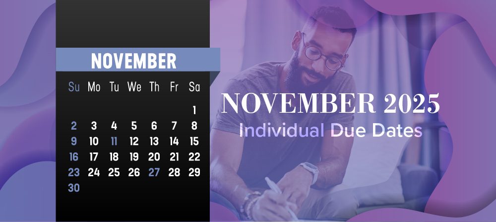 November calendar with due dates reminder