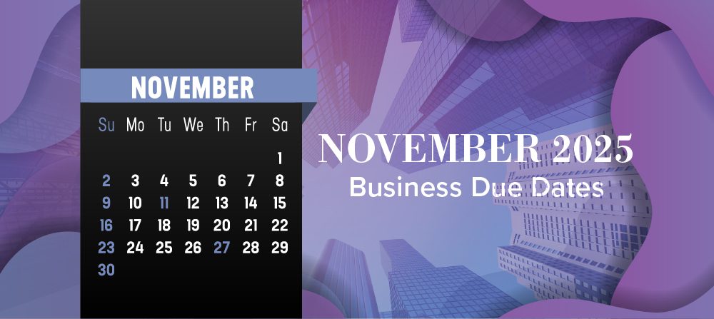 November 2025 schedule with important dates