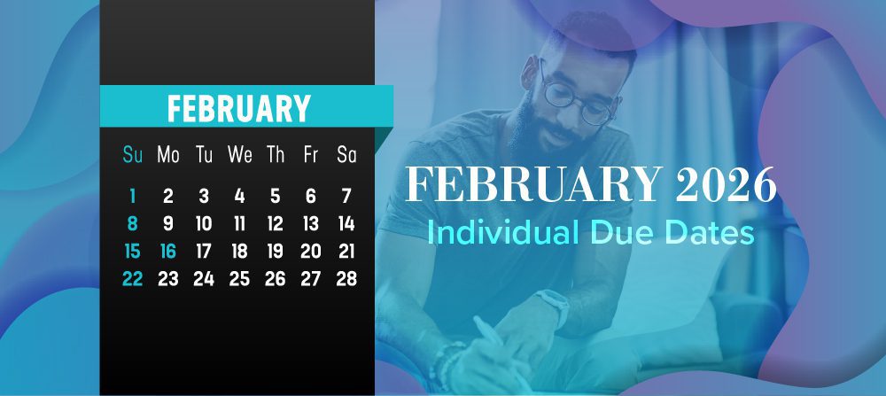 February 2026 calendar and individual due dates
