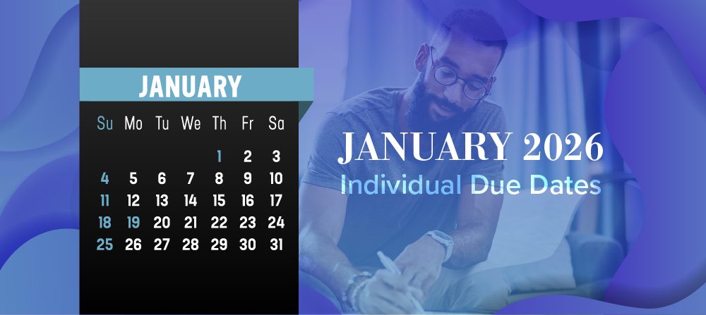 January calendar with due dates reminder