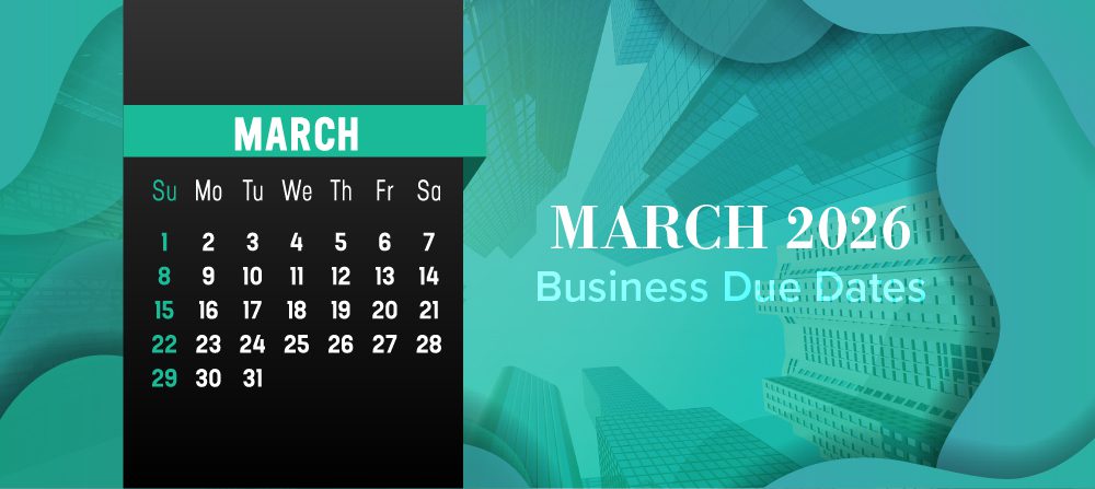 March calendar with business dates
