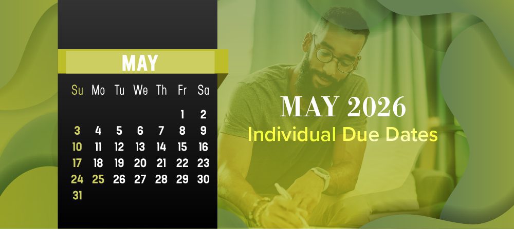 May 2026 calendar with man writing