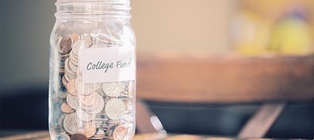 Savings jar for college expenses