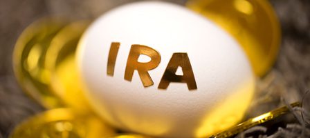 IRA investment symbol with coins