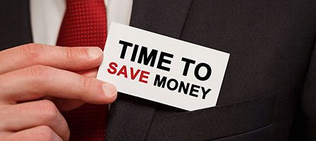 Save money message in business context