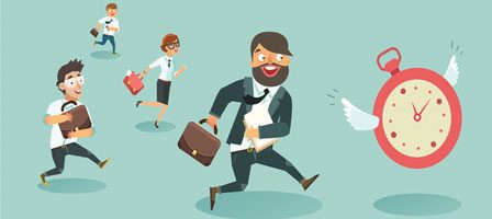 Professionals running after time