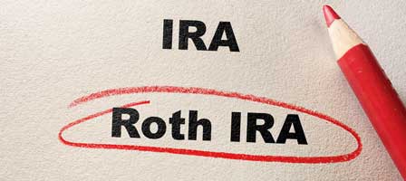 IRA options highlighted with red pencil