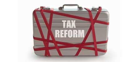 Red tape around tax reform briefcase