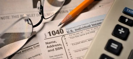 Preparing income taxes with form 1040