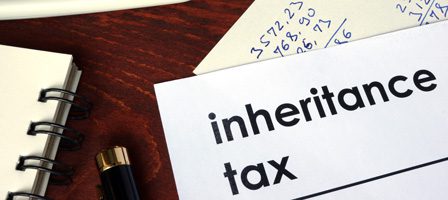 Pen beside inheritance tax form