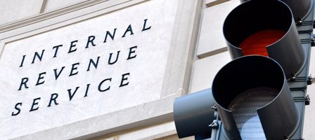 IRS headquarters and traffic signal