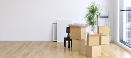New home unpacking scene