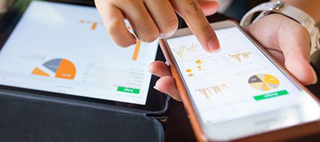 Viewing financial data on mobile and tablet