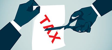 Tax reduction concept illustration