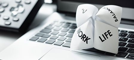 Balancing work and life concept