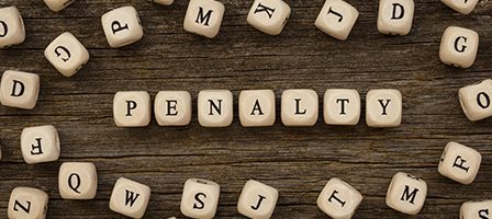 Word penalty made from letter tiles
