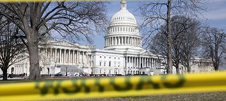 Washington DC Capitol restricted area scene