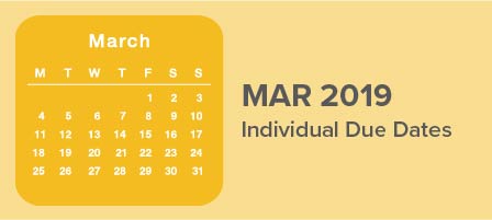 March 2019 important dates reminder
