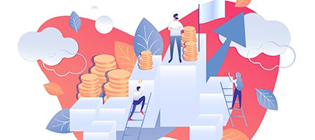 Team climbing to financial success