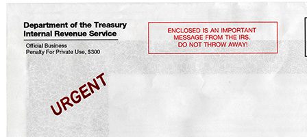 Tax document with urgent label