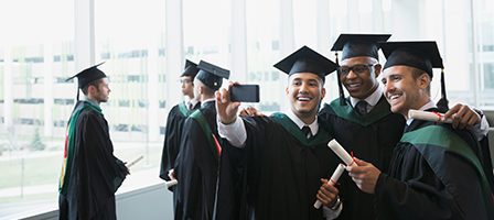 Group of graduates celebrating together