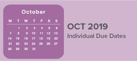October individual due dates reminder