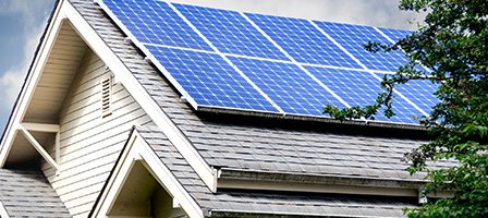 Eco-friendly home with solar energy system