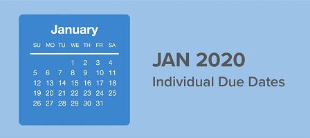 January 2020 calendar overview