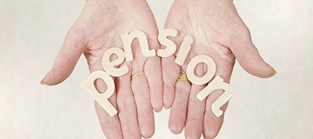 Pension letters in open hands