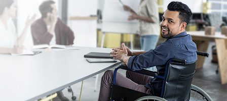 Inclusive workplace environment with diverse team