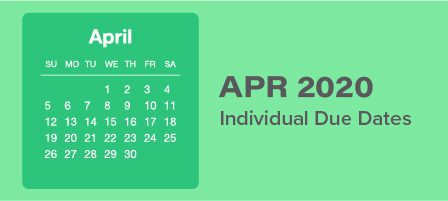 April 2020 individual due dates reminder