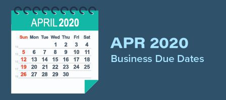 April 2020 important business dates