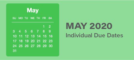 May 2020 deadlines highlighted