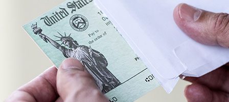 Opening a United States Treasury check