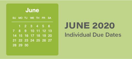 June individual due dates highlighted