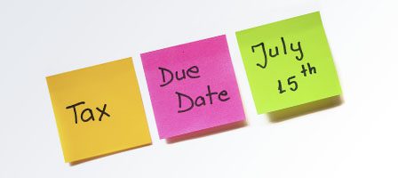 Tax due date reminder sticky notes