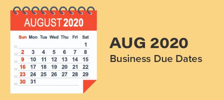 August 2020 important dates reminder