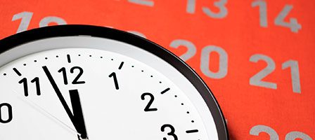 Time and date concept with clock