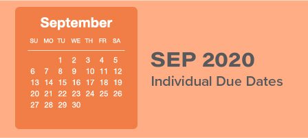 Individual due dates September 2020