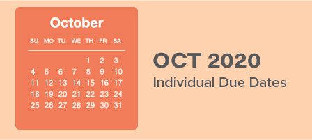 October 2020 individual deadline reminder