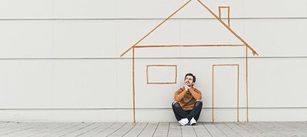 Person dreaming of future home