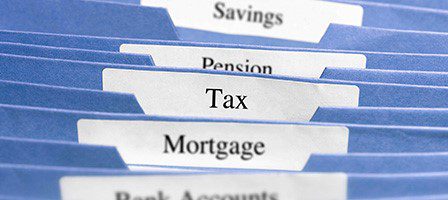 Organizing financial documents in folders