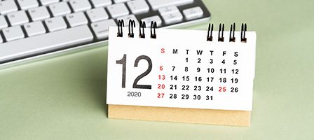 Desk calendar with keyboard