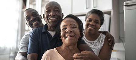 Joyful family gathering indoors