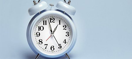 Classic alarm clock with bells.